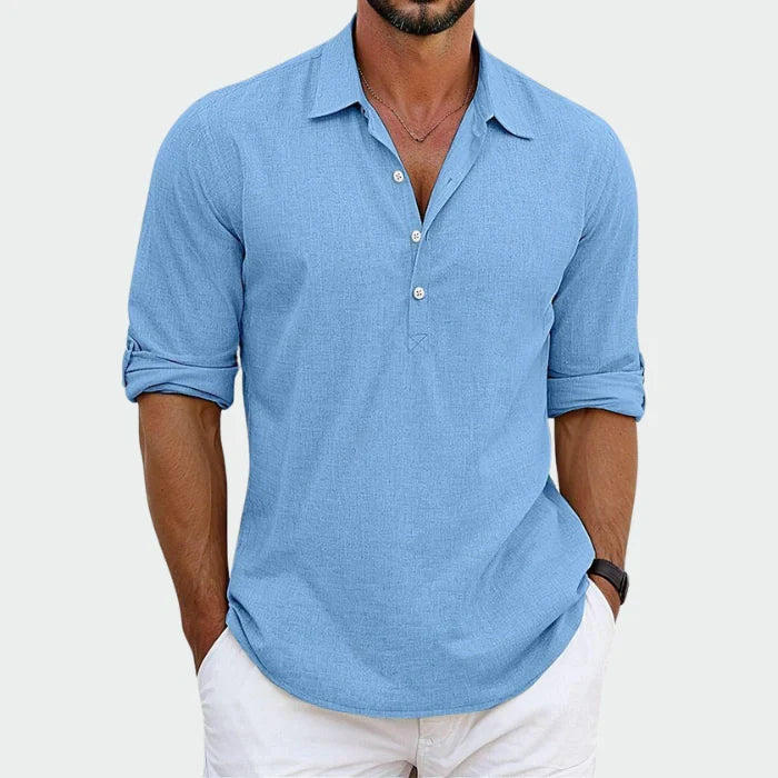 1 acheté = 1 offert - Chemise en lin haut de gamme Vincent