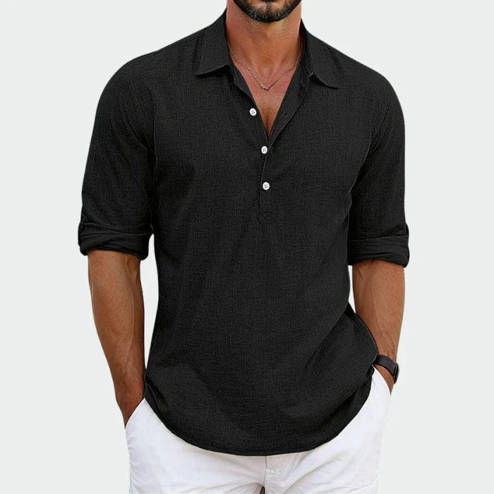 1 acheté = 1 offert - Chemise en lin haut de gamme Vincent