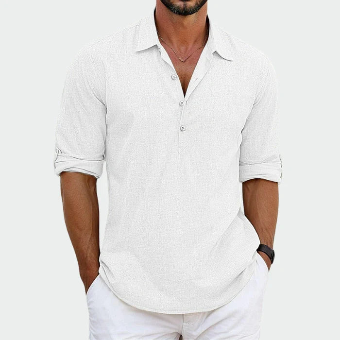 1 acheté = 1 offert - Chemise en lin haut de gamme Vincent